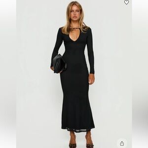 Princess Polly Black Long Sleeve Dress